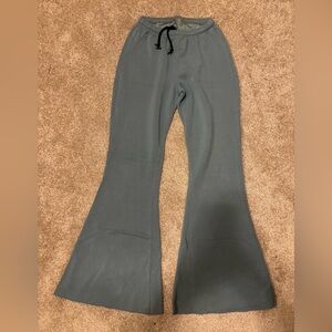 Aerie green flared sweatpants